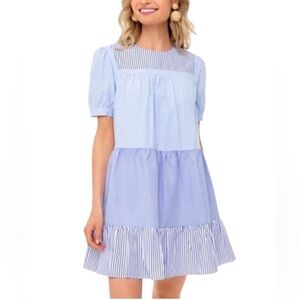 NWOT Tuckernuck Pomander Place Women's Striped Blue Dress. Sz small